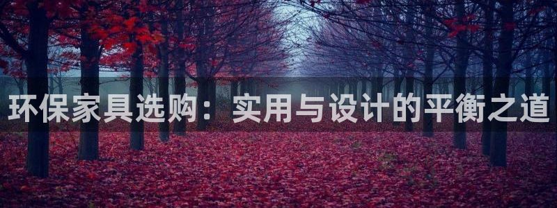 杏耀平台官网登录：环保家具选购：实用与设计的平衡之道
